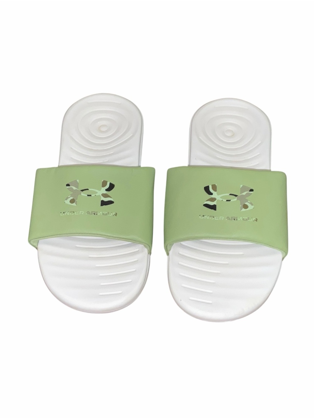 Under Armour Ansa Slides Green White Women’s Size 8